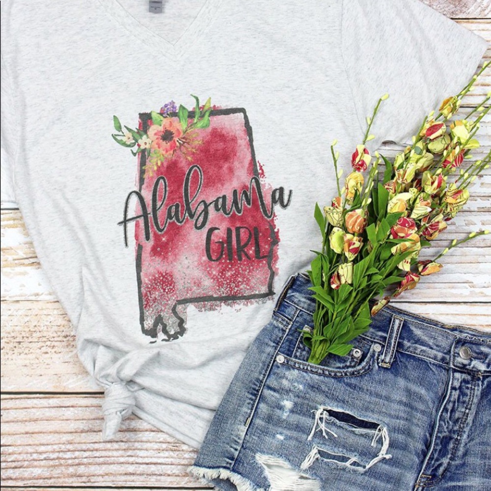 “Alabama Girl” Watercolor Tee